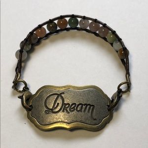 Leather And Bead Dream Bracelet